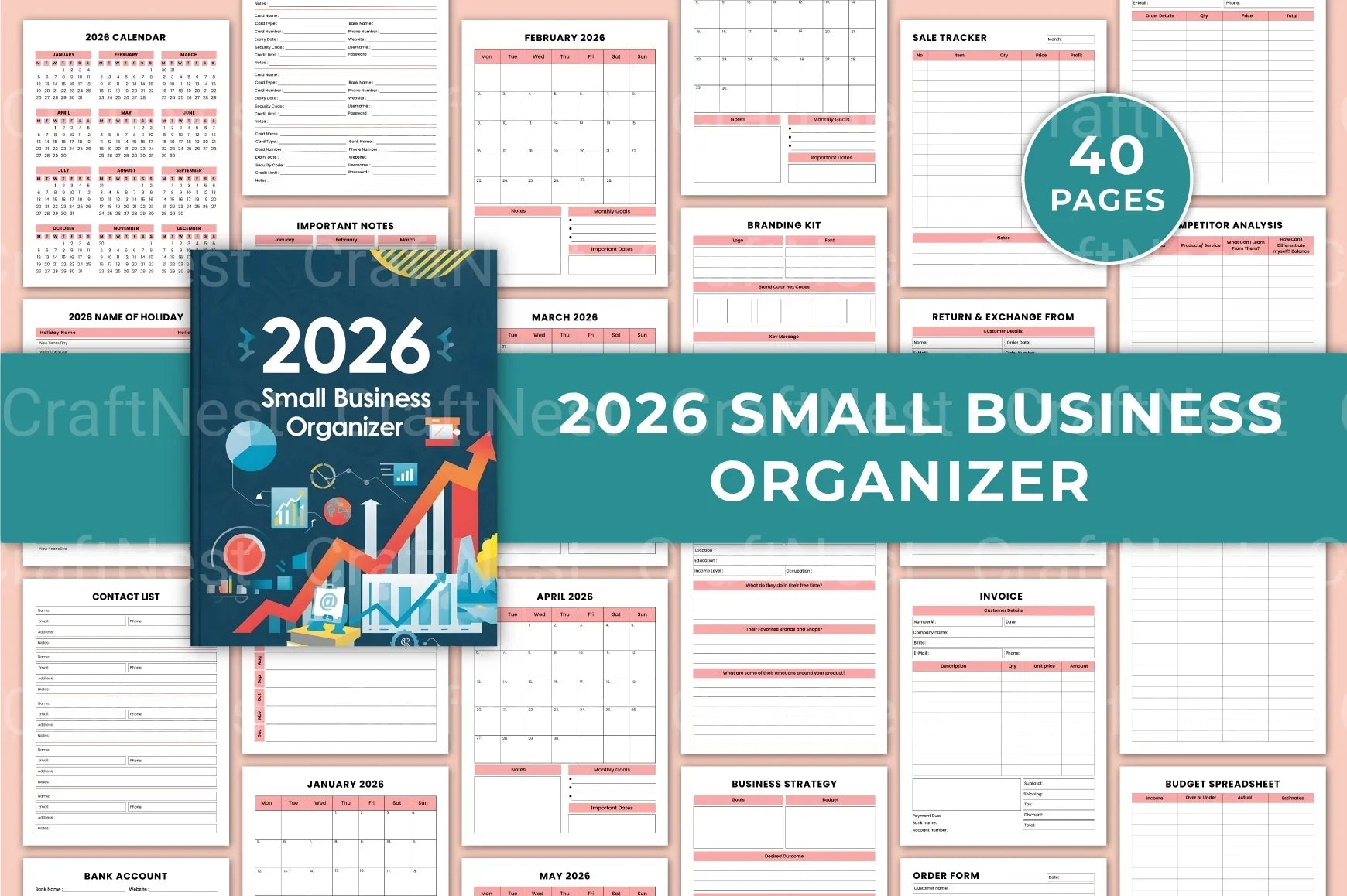 Small Business Organizer - CraftNest - Digital Crafting and Art