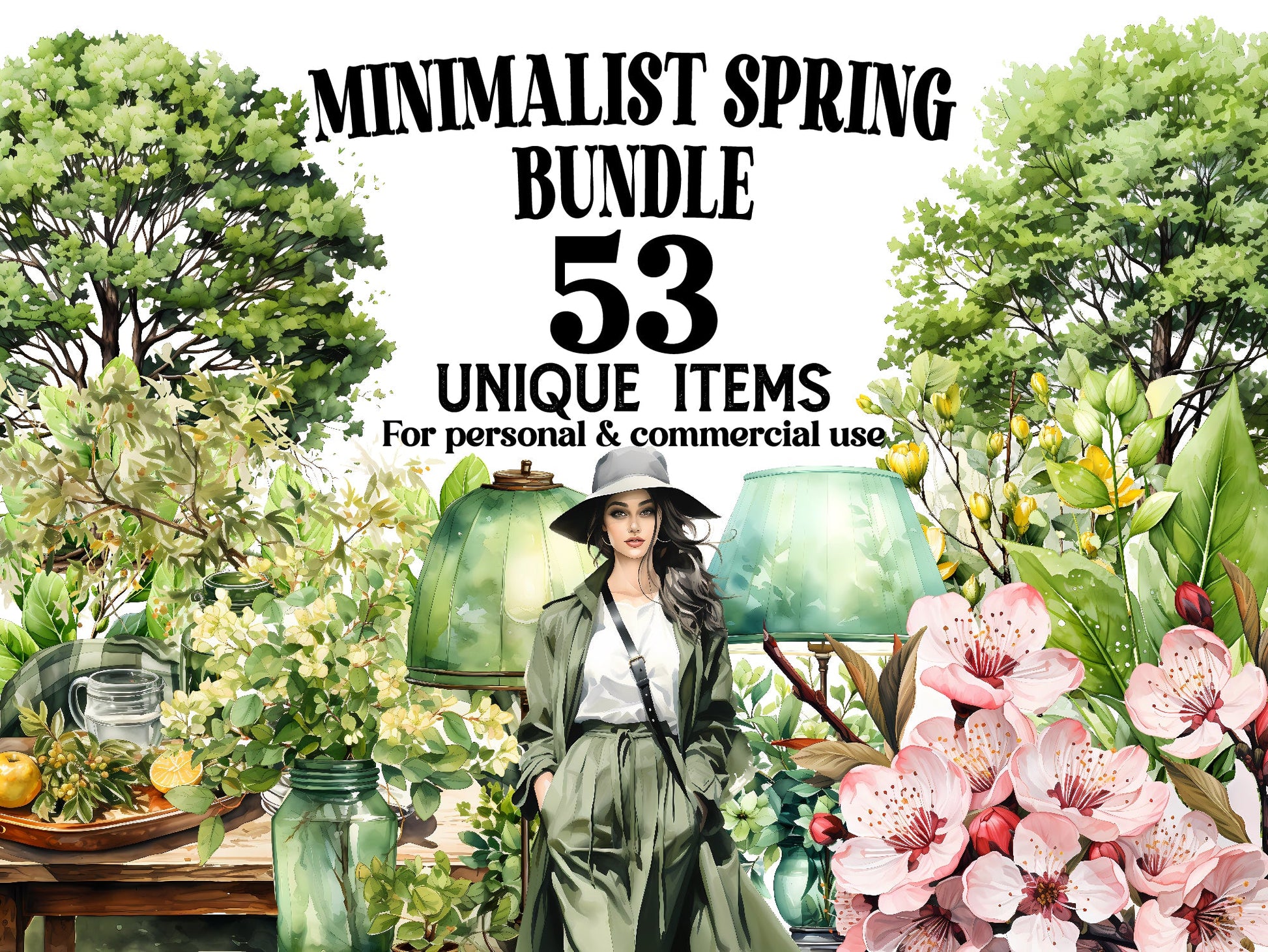 Minimalist Spring Clipart - CraftNest