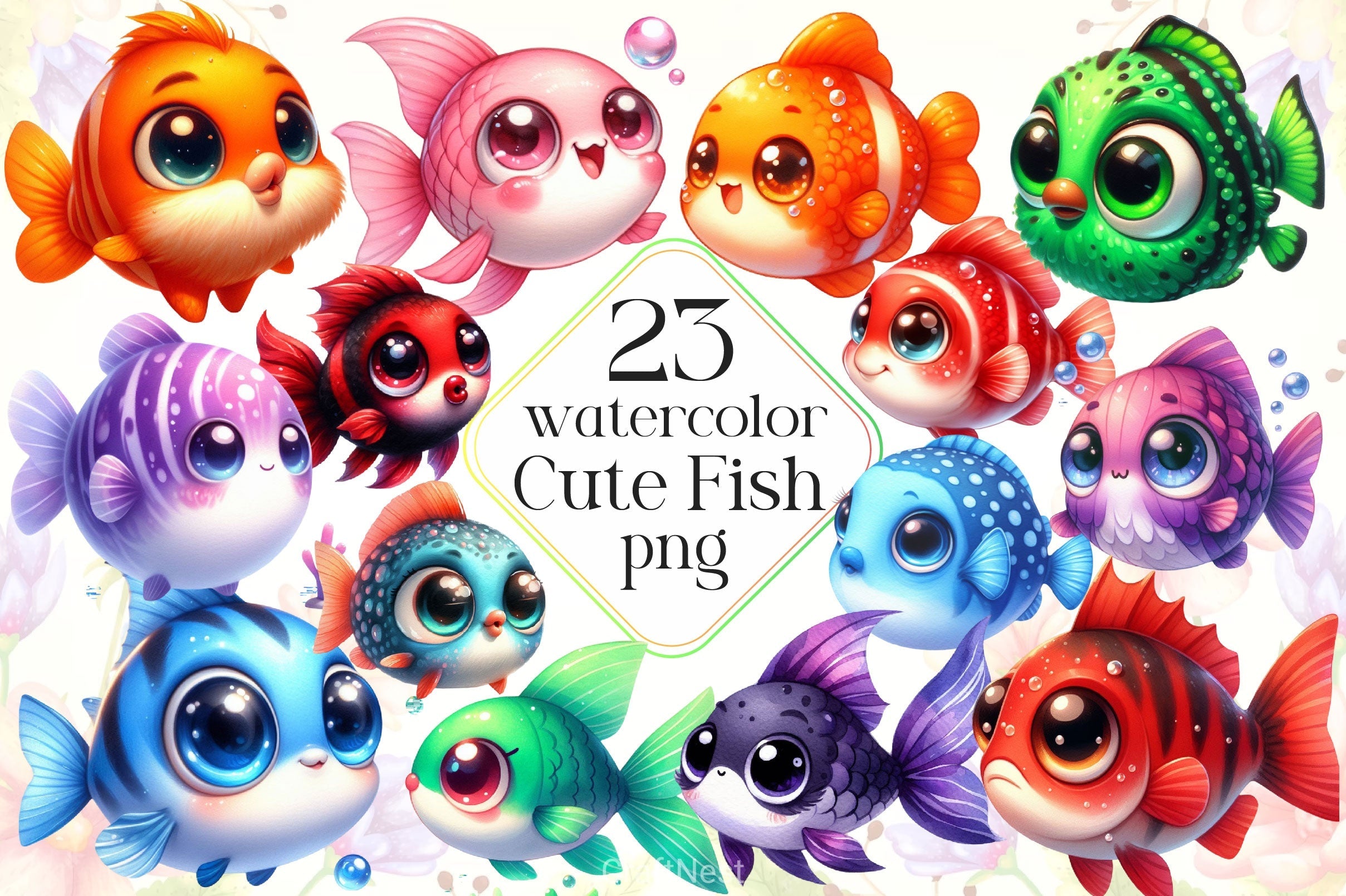 Cute Fish Clipart Bundle
