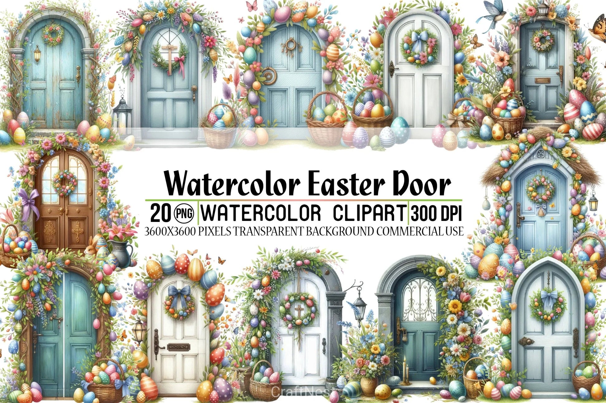 Easter Door Clipart Bundle - CraftNest - Digital Crafting and Art