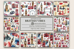 British Vibes Background Papers - CraftNest - Digital Crafting and Art