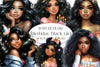 American Birthday Black Girl Clipart Bundle