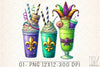 Mardi Gras Drink Clipart Bundle