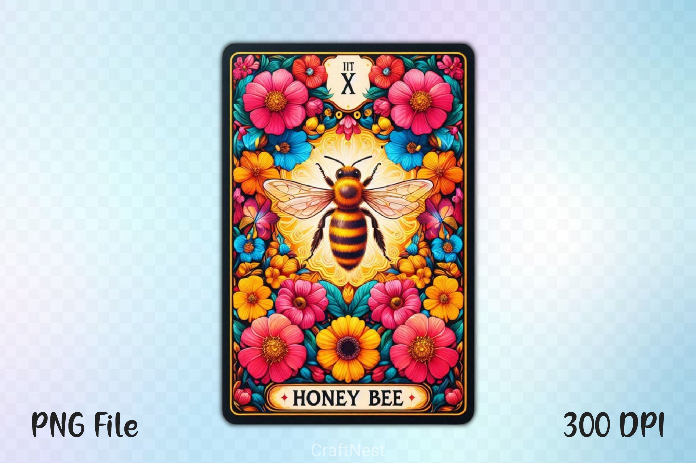 Honey Bee Tarot Card Clipart Bundle 24