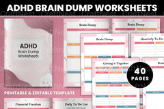 ADHD Brain Dump Worksheets for Focus and Organization - CraftNest - Digital Crafting and Art
