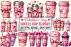 Valentine Coffee Cup Clipart Bundle