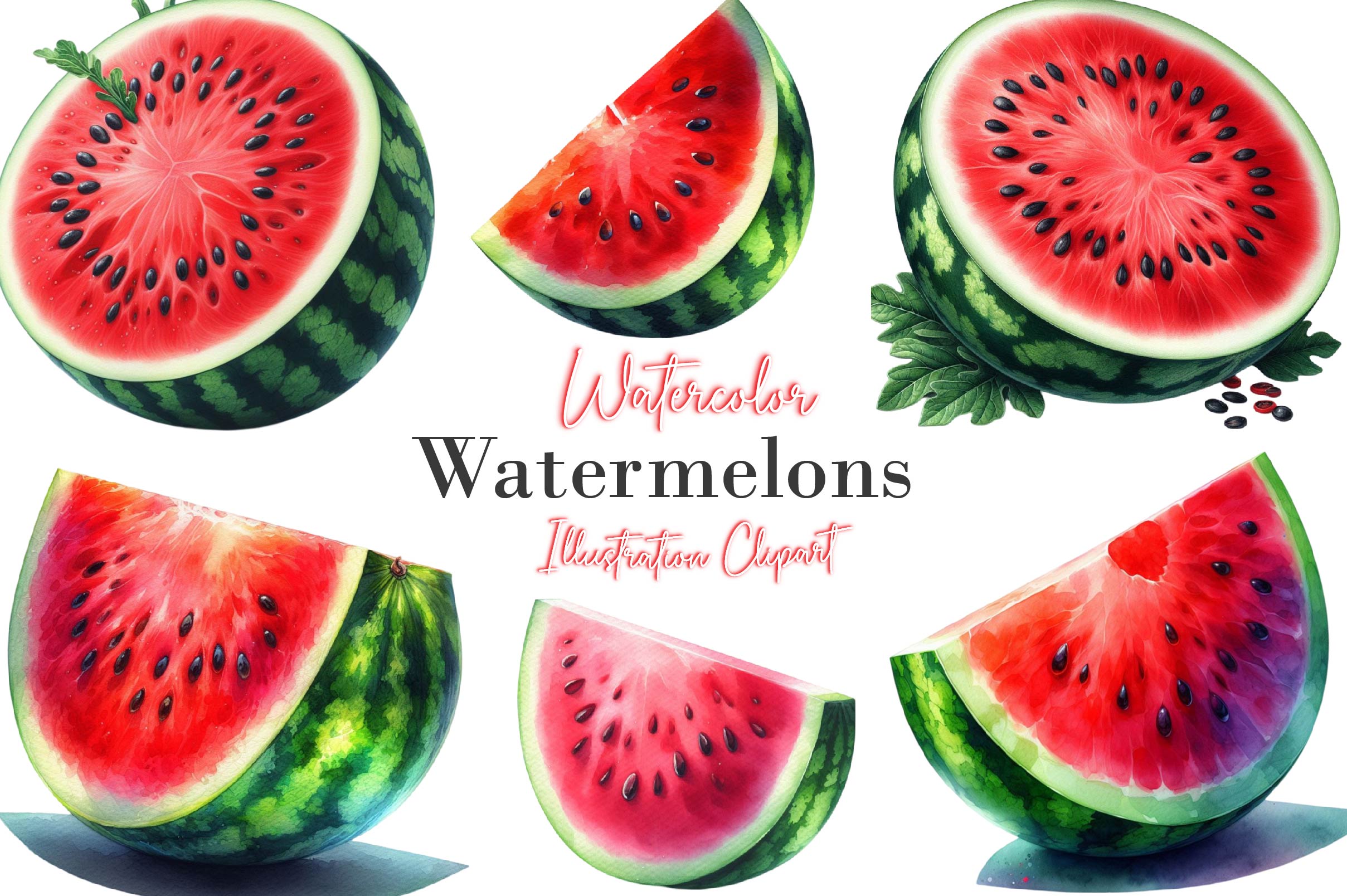 Watermelons Clipart Bundle