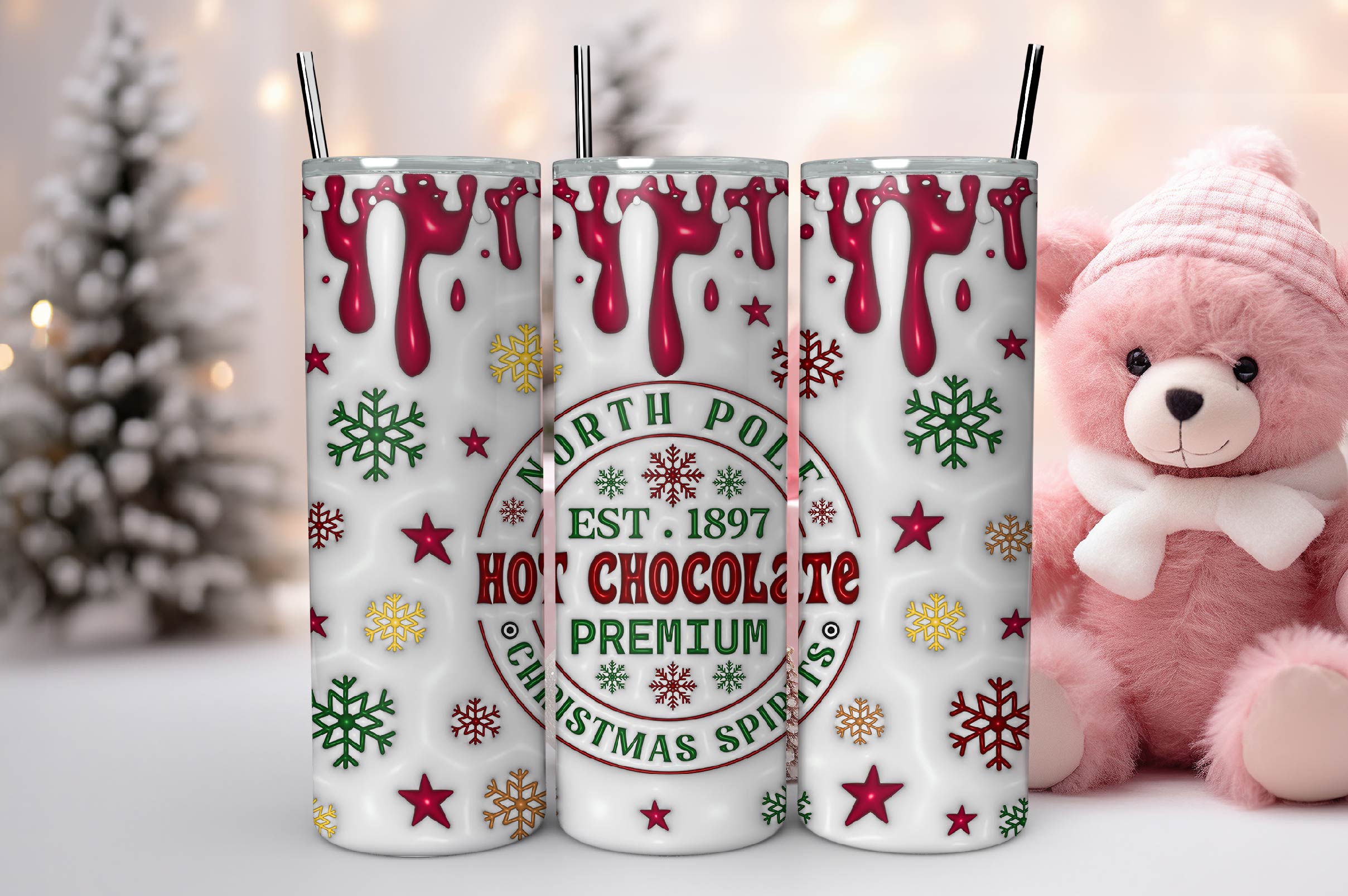 3D Inflated Christmas Tumbler Bundle 8