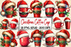 Christmas Coffee Cup Clipart Bundle