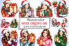Winter Christmas Girl Clipart Bundle