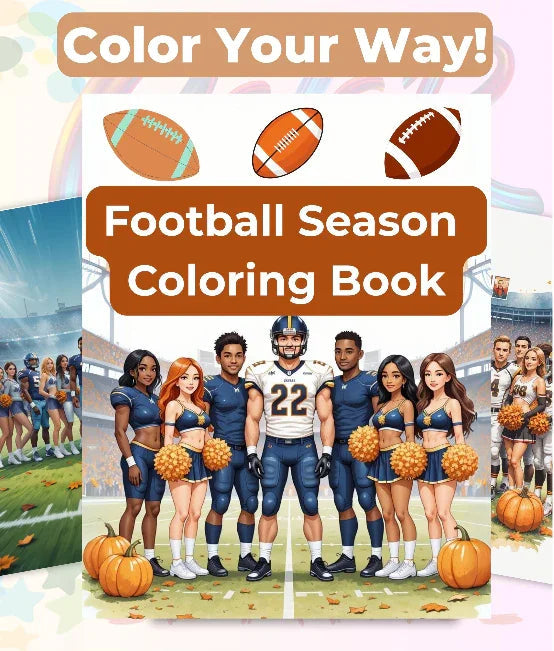 Football Season Coloring Books Bundle - CraftNest - Digital Crafting and Art