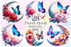 Butterfly And Flower Moon Clipart Bundle 2