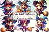 Cute Witch Halloween Clipart Bundle