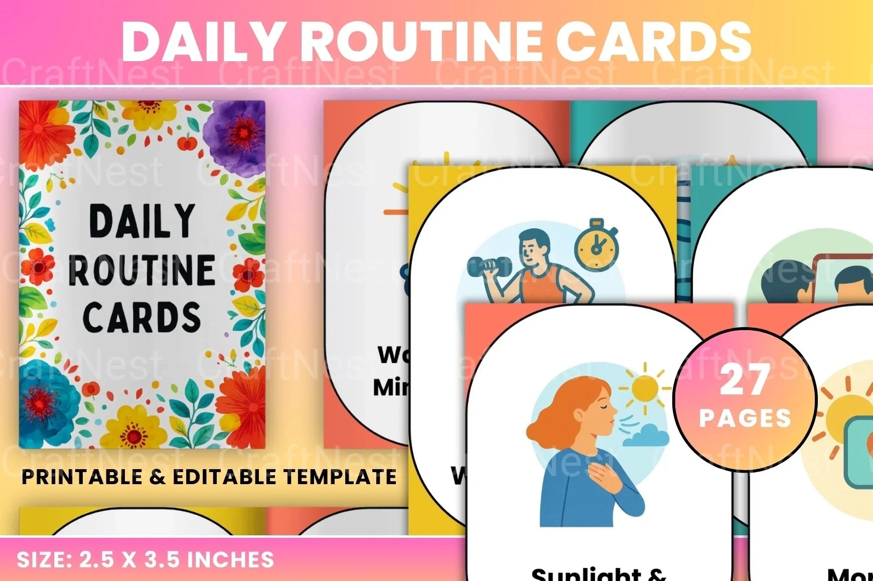 Daily Routine Cards for Kids - CraftNest - Digital Crafting and Art
