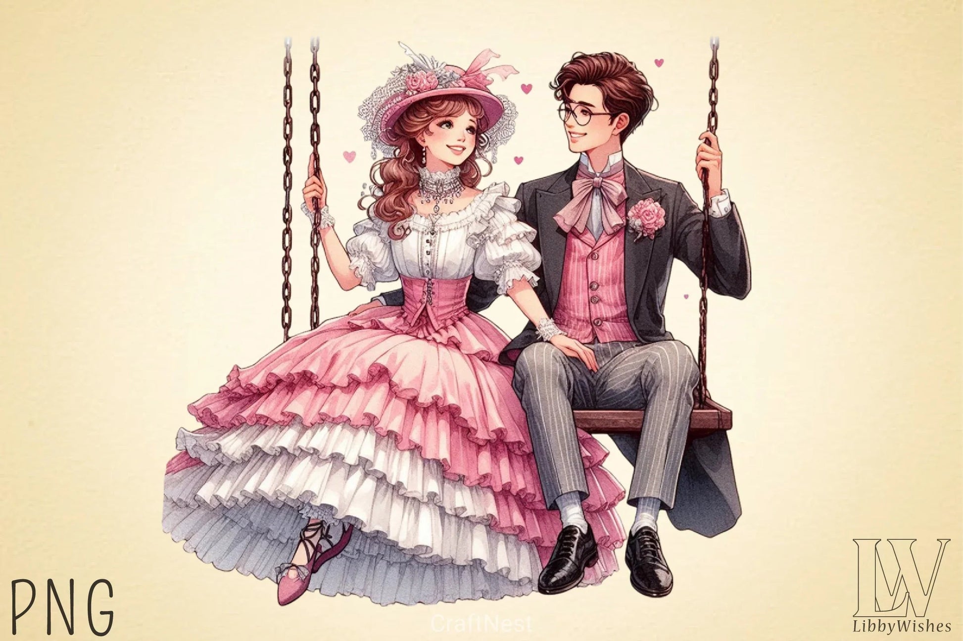 Valentine Romantic Couple Clipart Bundle 5 - CraftNest - Digital Crafting and Art