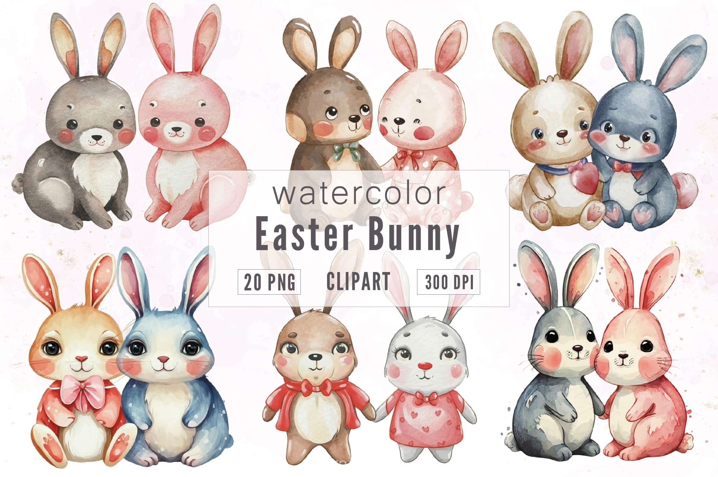 Easter Bunny Clipart Bundle 23