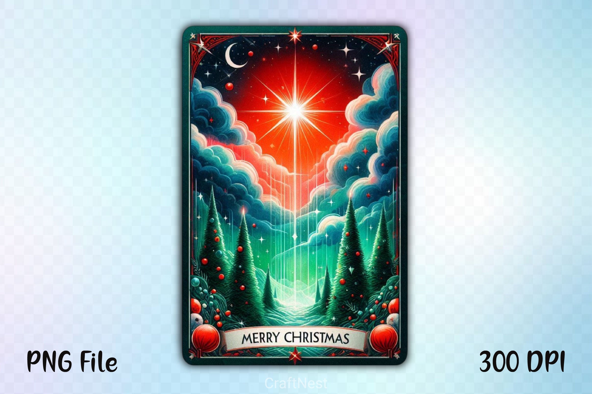 Christmas Tarot Card Clipart Bundle 2