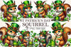 Cute Squirrel St. Patrick's Day Clipart Bundle