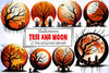 Halloween Tree & Moon Clipart Bundle