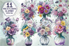 Vase Of Flowers Clipart Bundle