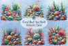 Colorful Coral Reef Sea Shell Clipart Bundle
