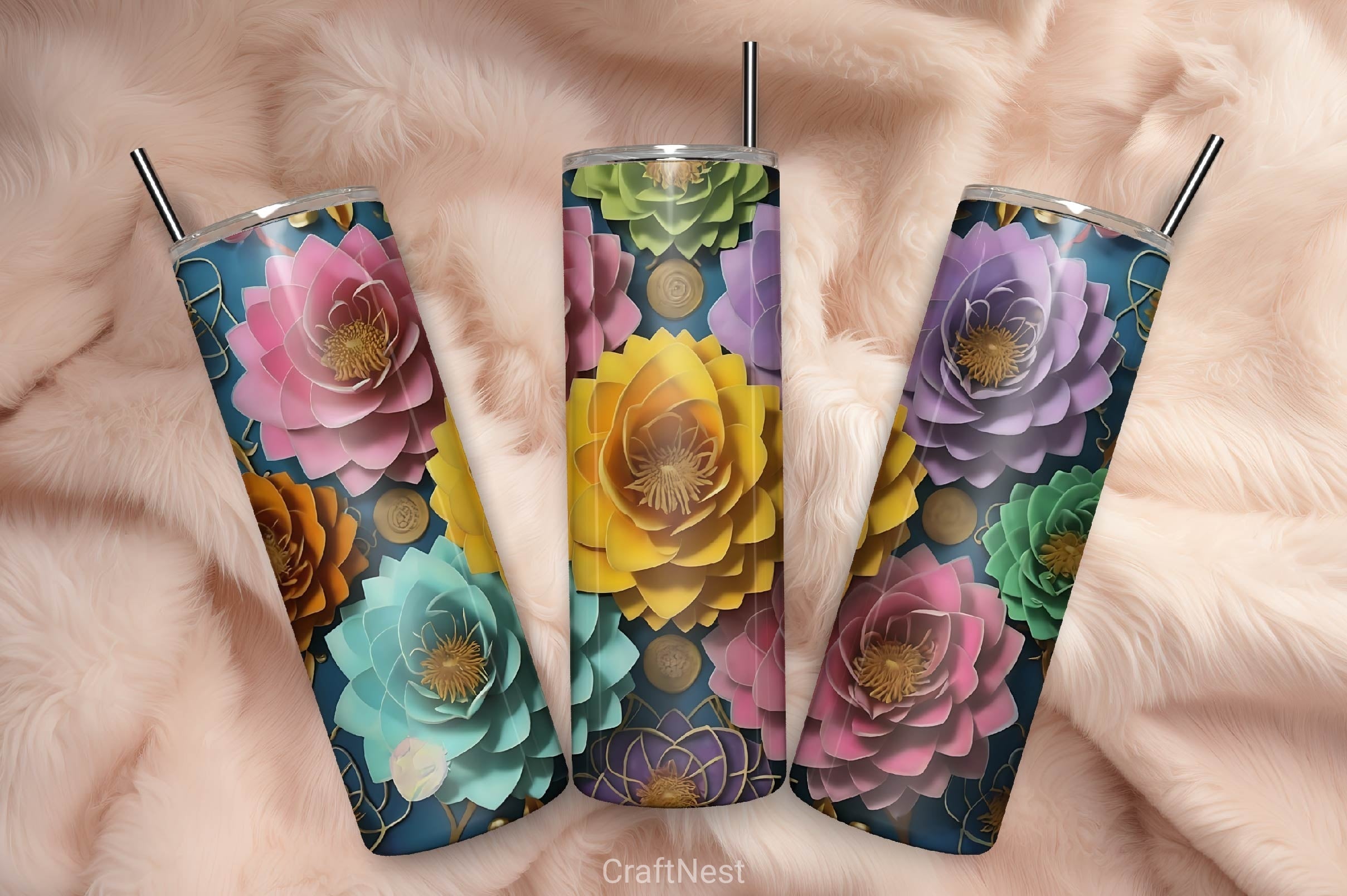 Flower Tumbler Wrap Bundle 20