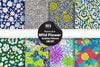 Wild Flower Seamless Patterns Clipart Bundle