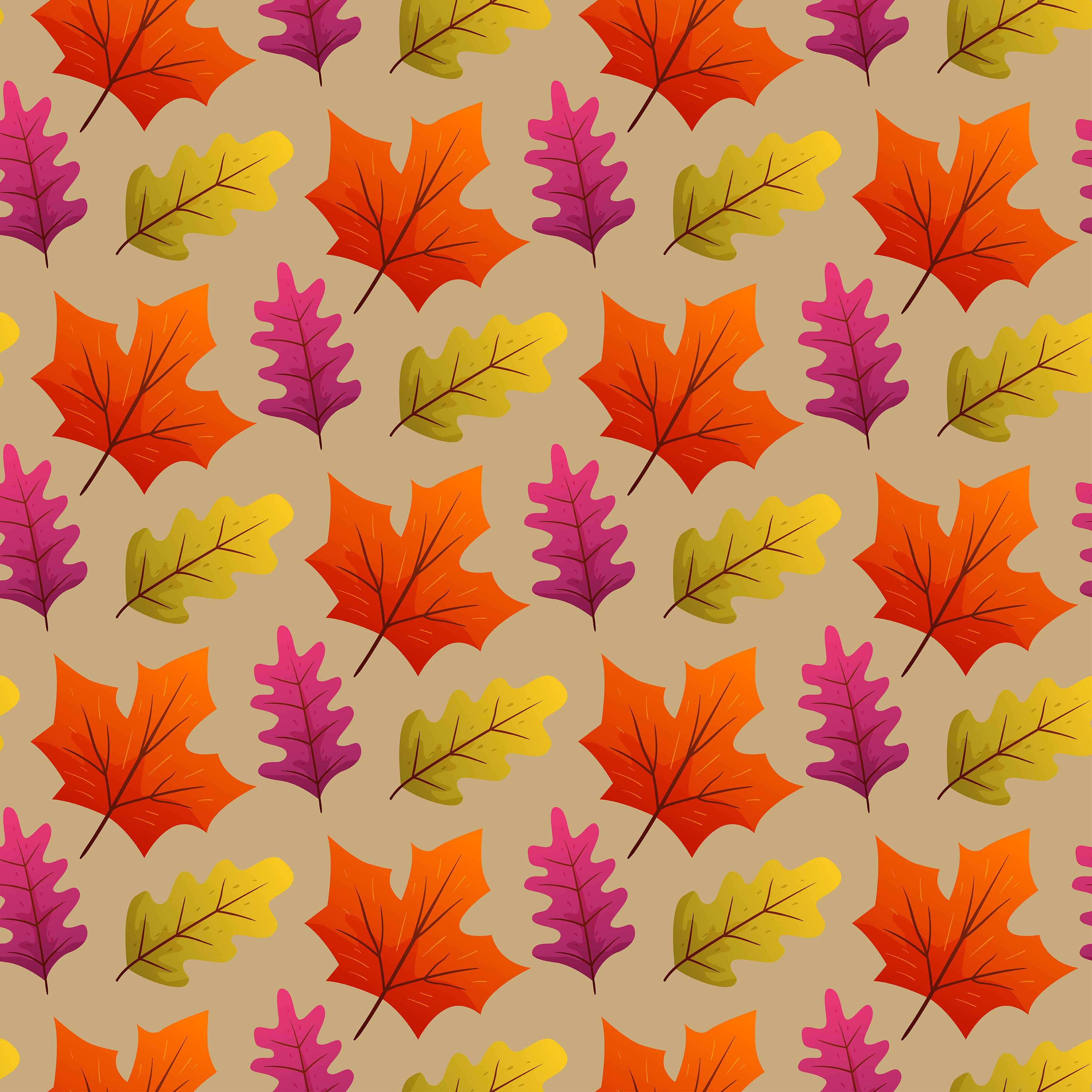 Fall Leaves Seamless Digital Paper