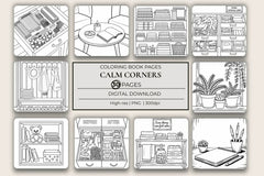 Calm Corners Coloring Book - CraftNest - Digital Crafting and Art
