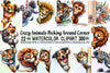 Crazy Animals Peeking Clipart Bundle