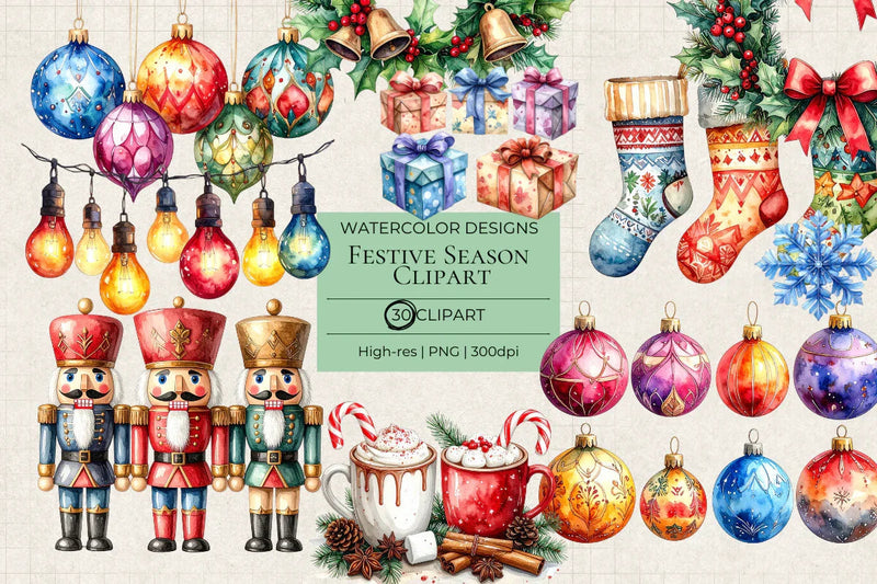 Festive Season Clipart - CraftNest - Digital Crafting and Art
