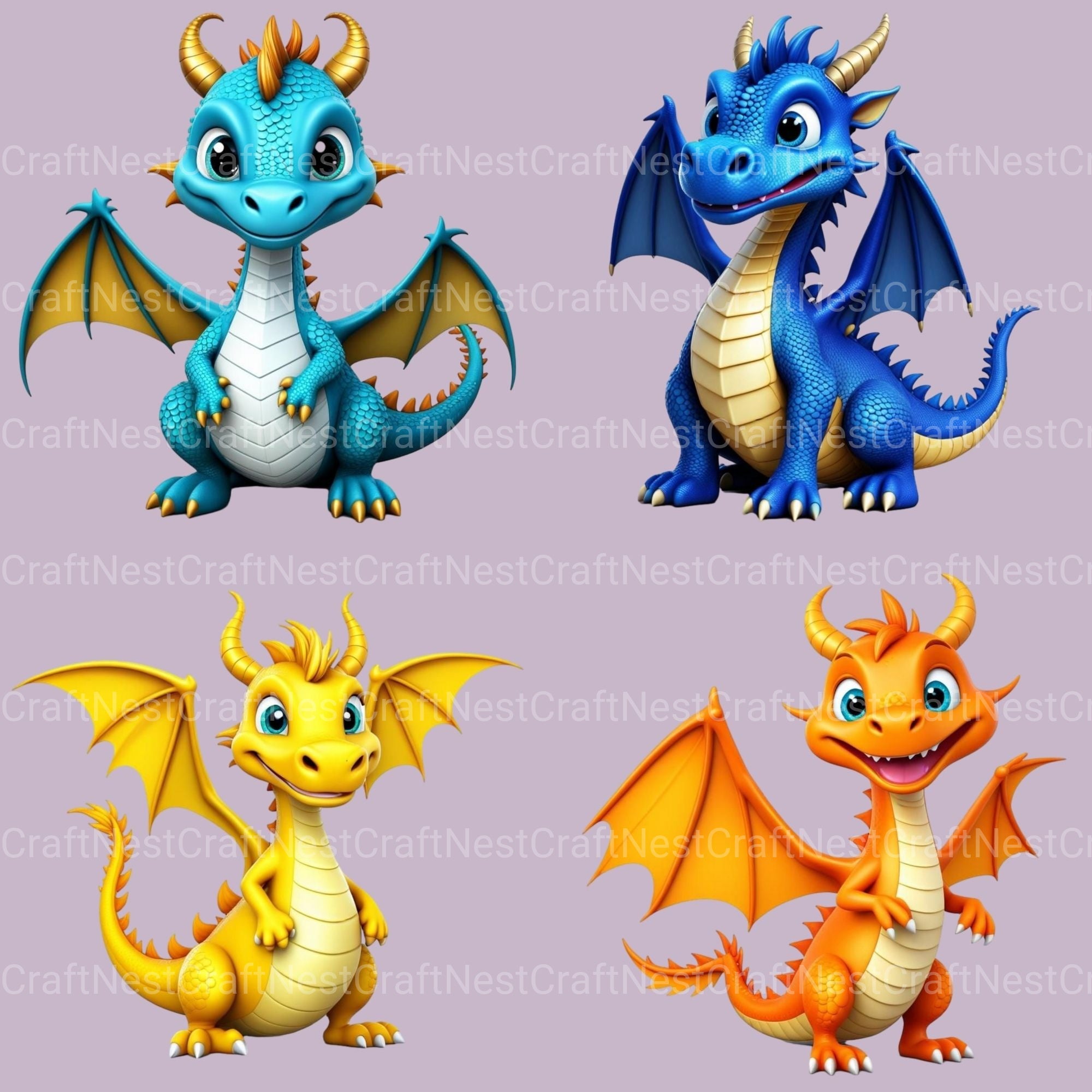 Dragons Clipart Bundle
