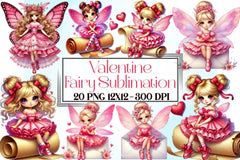 Valentine Fairy Clipart Bundle - CraftNest - Digital Crafting and Art