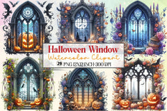Halloween Window Clipart Bundle - CraftNest - Digital Crafting and Art