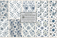 Victorian Blooms Seamless Papers - CraftNest - Digital Crafting and Art