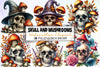 Skull & Mushrooms Clipart Bundle