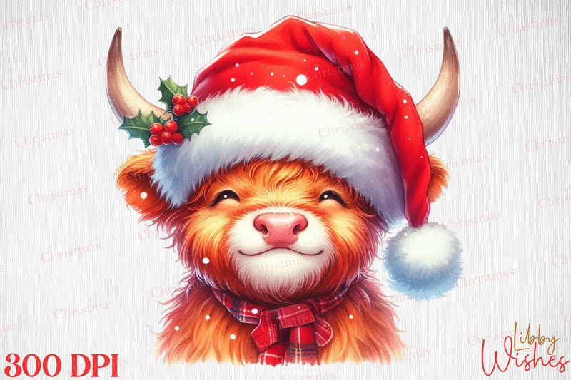 Christmas Highland Clipart Bundle - CraftNest - Digital Crafting and Art