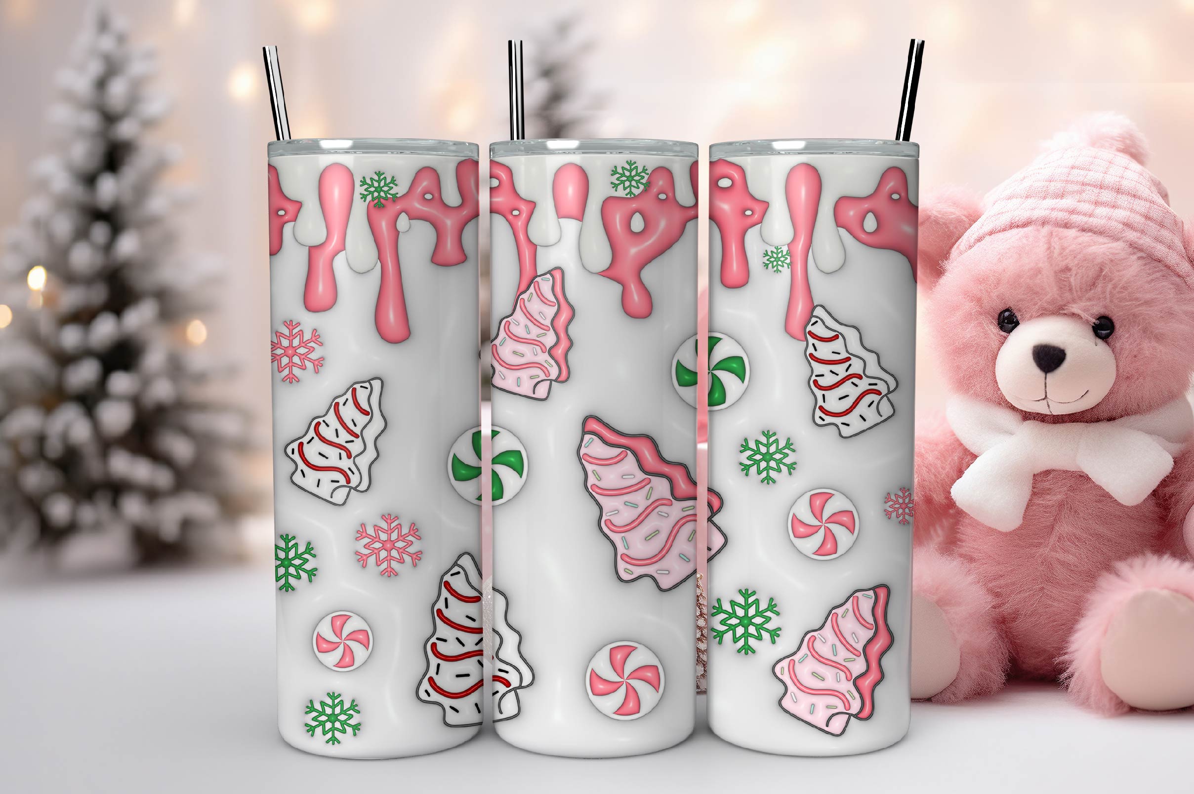 3D Inflated Christmas Tumbler Bundle 10
