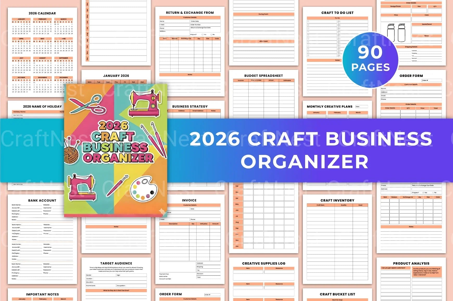 Craft Business Organizer for Efficient Management - CraftNest - Digital Crafting and Art