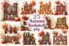 Autumn Bookshelf Clipart Bundle