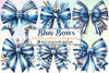 Blue Bows Clipart Bundle