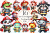Cute Firefighter Animals Clipart Bundle 3