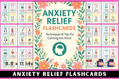 Anxiety Relief Flashcards for Stress Management - CraftNest - Digital Crafting and Art