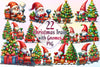 Christmas Train With Gnomes Clipart Bundle 2