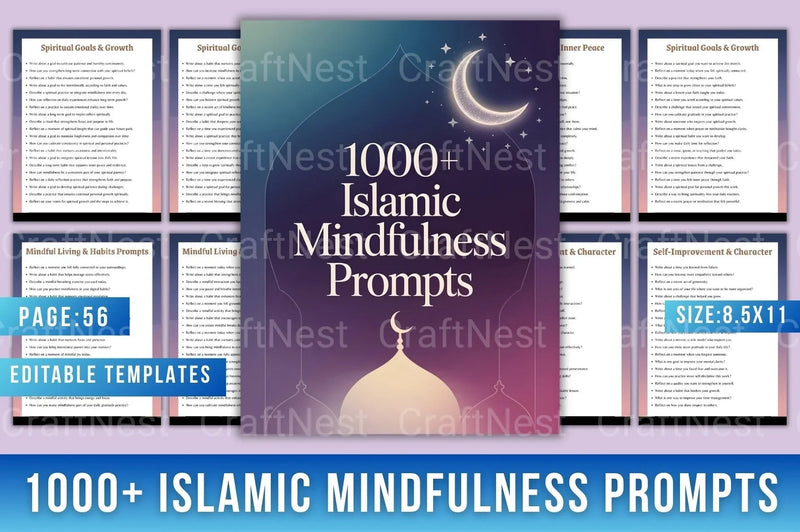Islamic Mindfulness Prompts for Spiritual Growth - CraftNest - Digital Crafting and Art