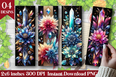 Magic Crystal Flower Bookmarks Journal - CraftNest - Digital Crafting and Art
