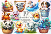 Adorable Enchanted Moments Of Animal Clipart Bundle