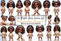 Cute Black Girl Clipart Bundle - CraftNest - Digital Crafting and Art