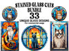 Stained Glass Cats