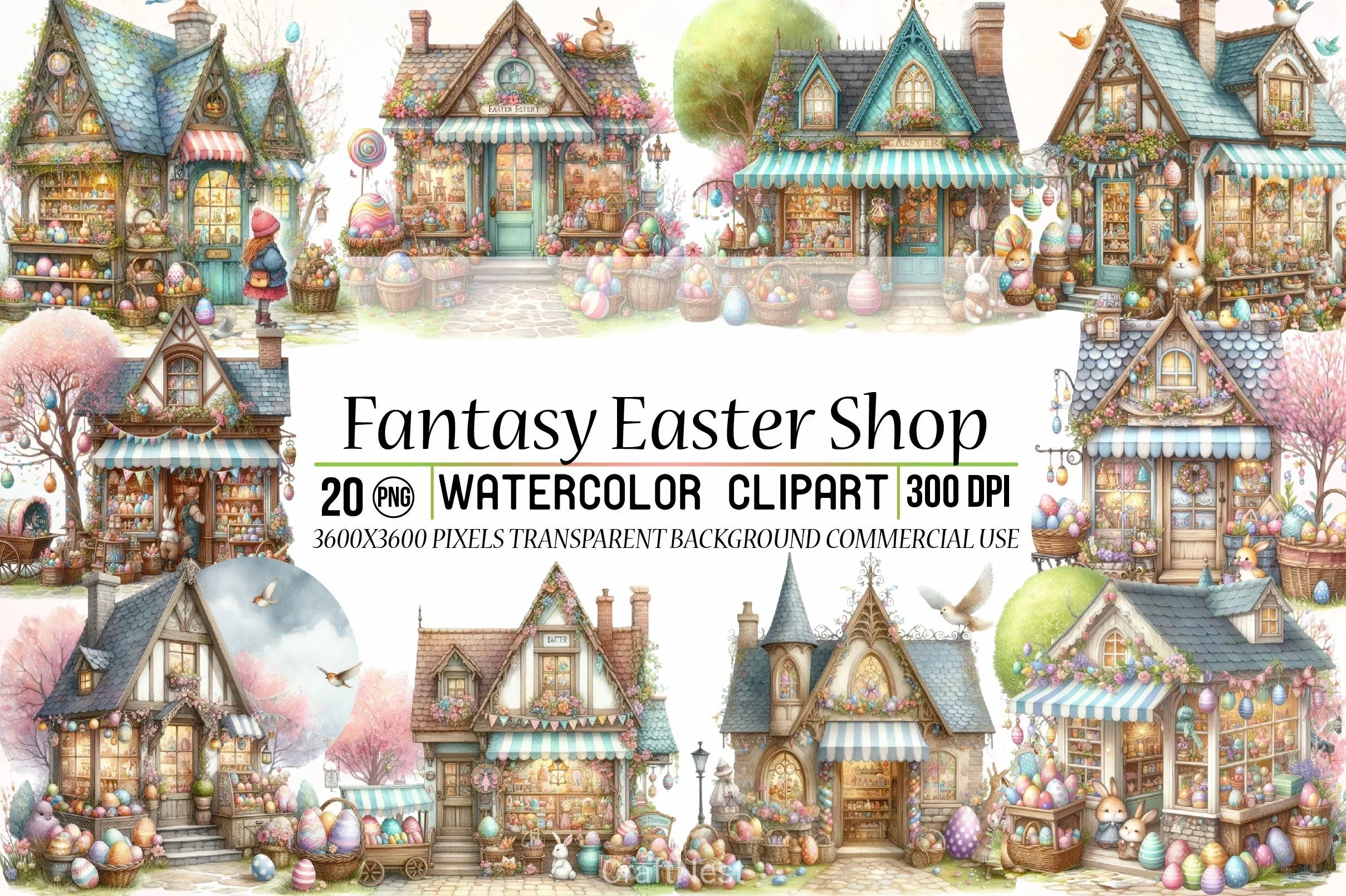Fantasy Easter Shop Clipart Bundle - CraftNest - Digital Crafting and Art